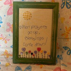 Source Unknown Green Framed Inspirational Art